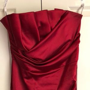 ruby red bridesmaid dresses